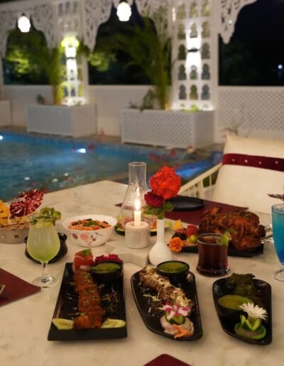 Poolside Dining In Udaipur